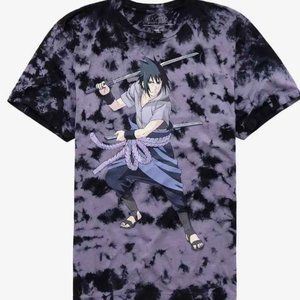 Naruto Shippuden Sasuke Acid Wash Tie Dye T-Shirt